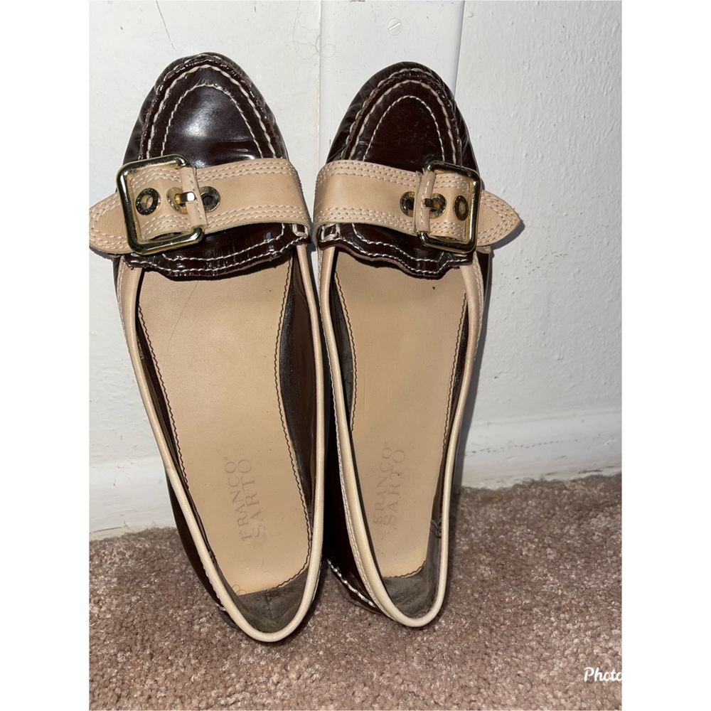 Franco Sarto Brown and Tan Loafers